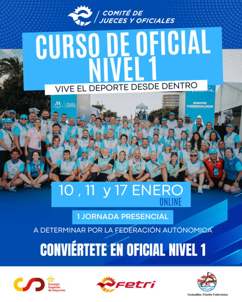 triatlon oficial nivel 1 inscripcion al curso